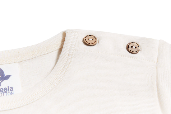 Leela Cotton 2060 | Baby Basic Langarmshirt - Natur Hotsell