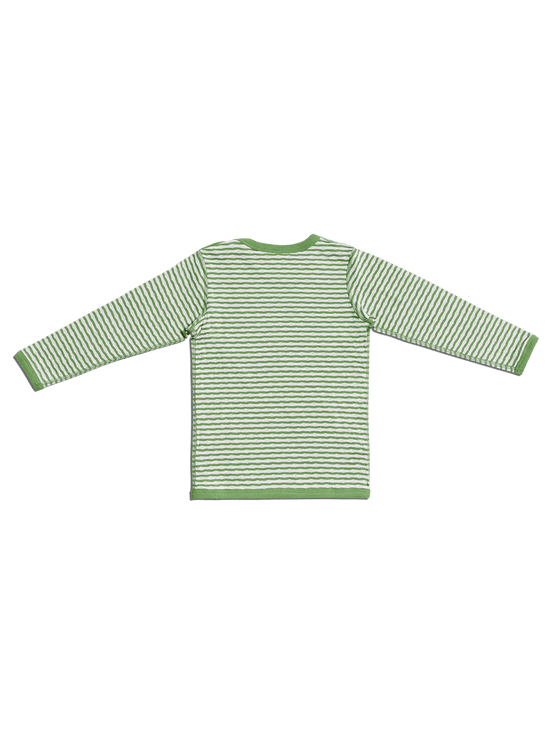 Leela Cotton 2290 | Baby Wendelangarmshirt - Waldgrün-Beige-Melange Günstiger Verkauf