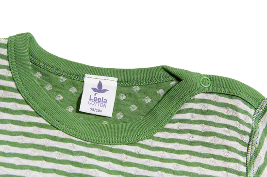 Leela Cotton 2290 | Baby Wendelangarmshirt - Waldgrün-Beige-Melange Günstiger Verkauf