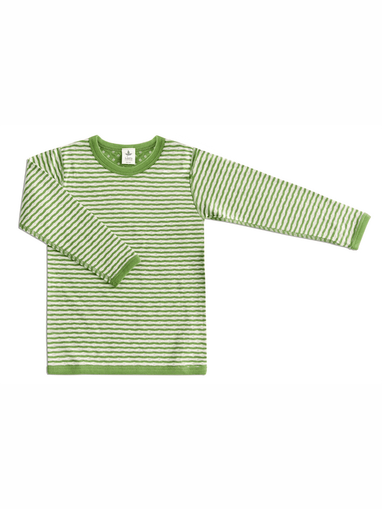 Leela Cotton 2290 | Baby Wendelangarmshirt - Waldgrün-Beige-Melange Günstiger Verkauf