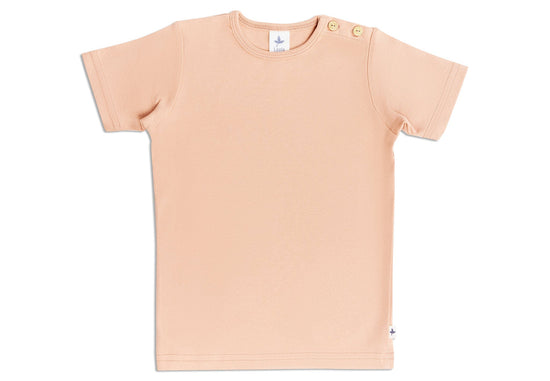 Leela Cotton 2010 CC | Basic Kurzarmshirt - Café Crema Fabrikpreis
