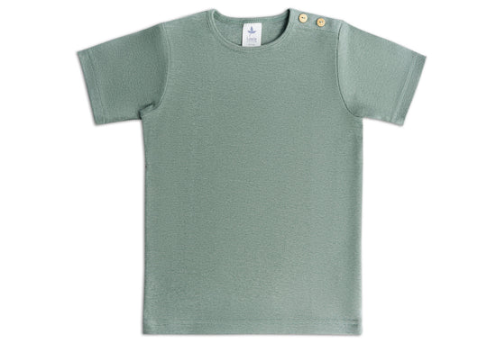 Leela Cotton 2010 TS | Basic Kurzarmshirt - Tannennadel/Salbei Sonderangebot
