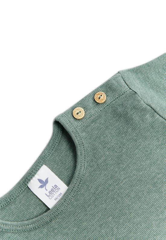 Leela Cotton 2010 TS | Basic Kurzarmshirt - Tannennadel/Salbei Sonderangebot