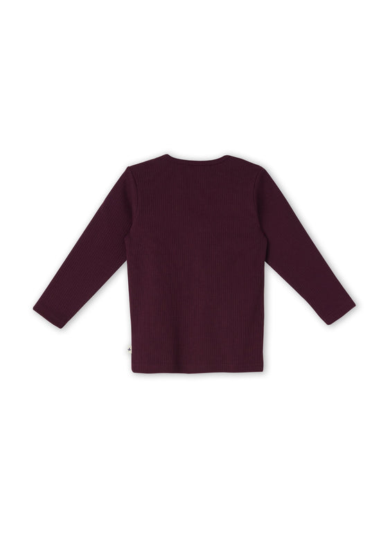 Leela Cotton 2068 AU | Ripp-Shirts - Aubergine Großer Ausverkauf