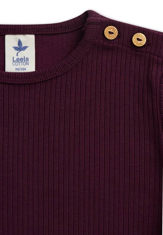 Leela Cotton 2068 AU | Ripp-Shirts - Aubergine Großer Ausverkauf