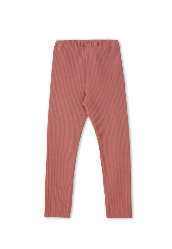 Leela Cotton 2052 WR | Ripp-Leggings - Dunkel Mauve Preisnachlass
