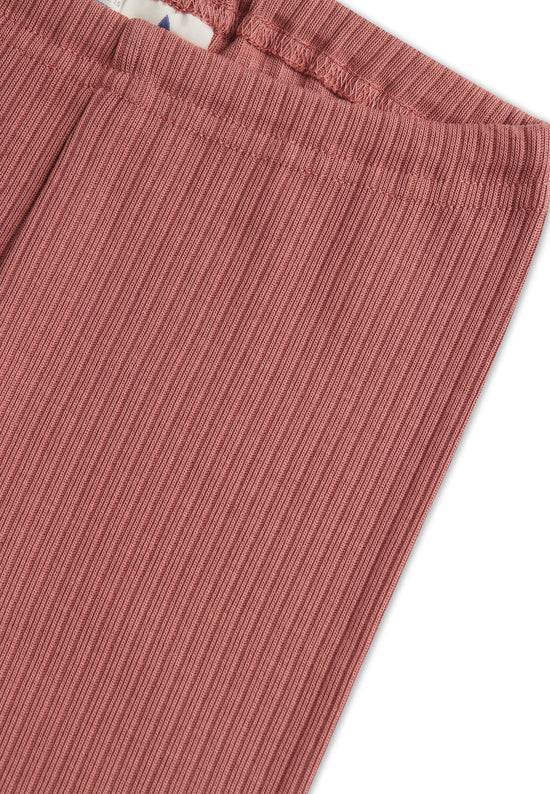 Leela Cotton 2052 WR | Ripp-Leggings - Dunkel Mauve Preisnachlass