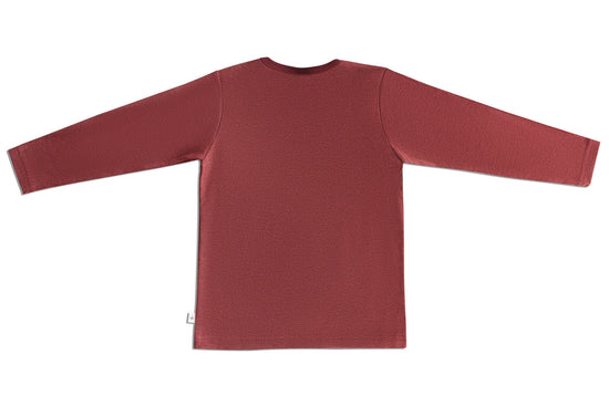 Leela Cotton 2060 KT | Baby Basic Langarmshirt - Kaffee/Rostrot Saisonschlussverkauf