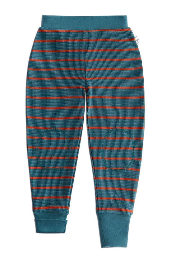 Leela Cotton 2879 WS | Waffel Strick Kinderhose - Tanne/Tabasco Top Angebot