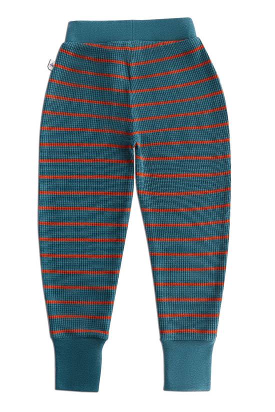Leela Cotton 2879 WS | Waffel Strick Kinderhose - Tanne/Tabasco Top Angebot