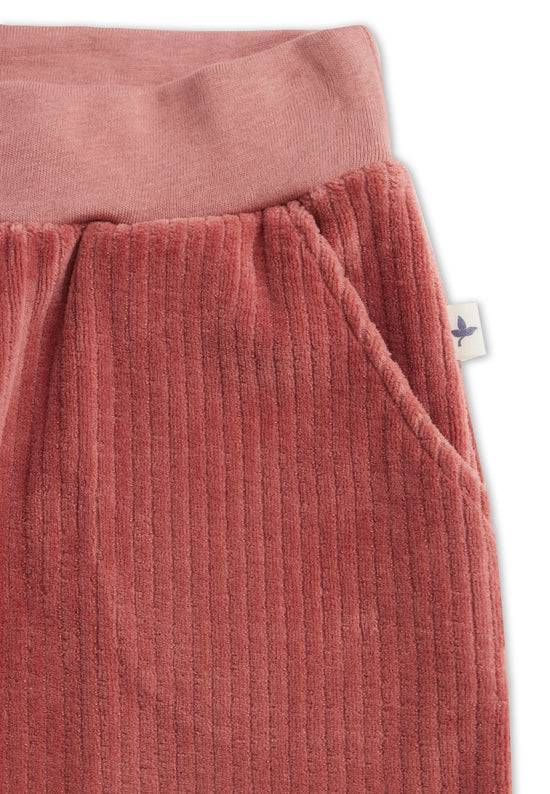 Leela Cotton 2172 WR | Kinder Cordhose schmaler Bund - Dunkel Mauve Große Rabatte