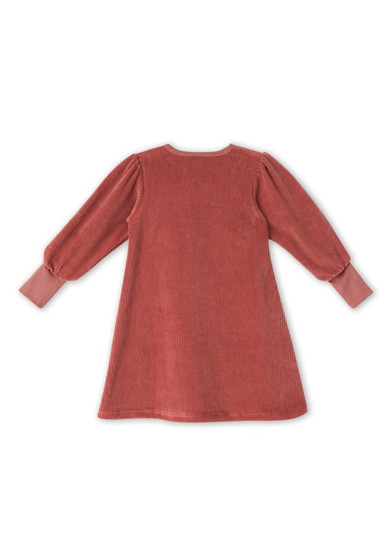 Leela Cotton 2624 WR | Cordkleid - Dunkel Mauve Bestseller