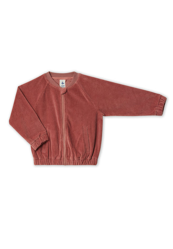 Leela Cotton 2696 WR | Cord Baseballjacke - Dunkel Mauve Riesige Ersparnisse