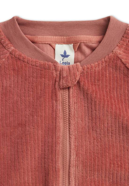 Leela Cotton 2696 WR | Cord Baseballjacke - Dunkel Mauve Riesige Ersparnisse