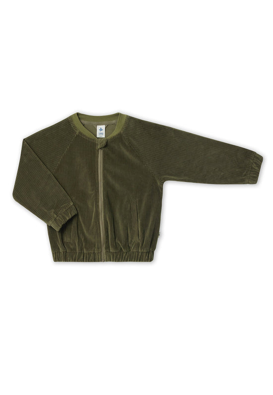 Leela Cotton 2696 OL | Cord Baseballjacke - Oliv VIP-Rabatte