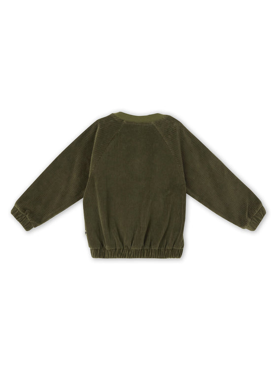 Leela Cotton 2696 OL | Cord Baseballjacke - Oliv VIP-Rabatte