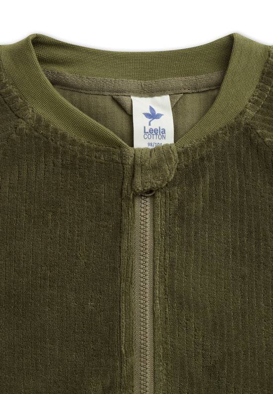 Leela Cotton 2696 OL | Cord Baseballjacke - Oliv VIP-Rabatte