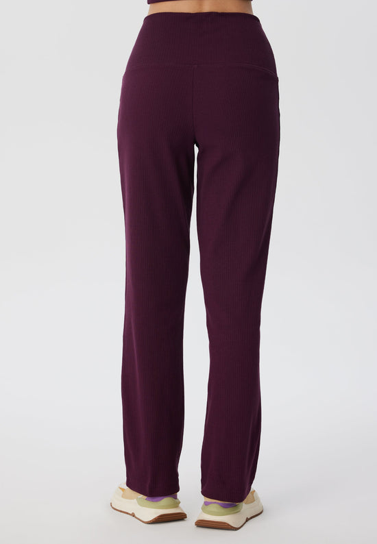 Leela Cotton 4071-028 | Ripp Hose - Aubergine Super Sparpreis