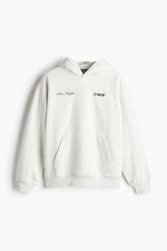 HM Bedruckter Hoodie in Oversized Fit Black Friday Preise