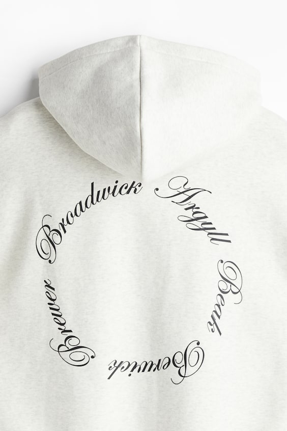 HM Bedruckter Hoodie in Oversized Fit Black Friday Preise