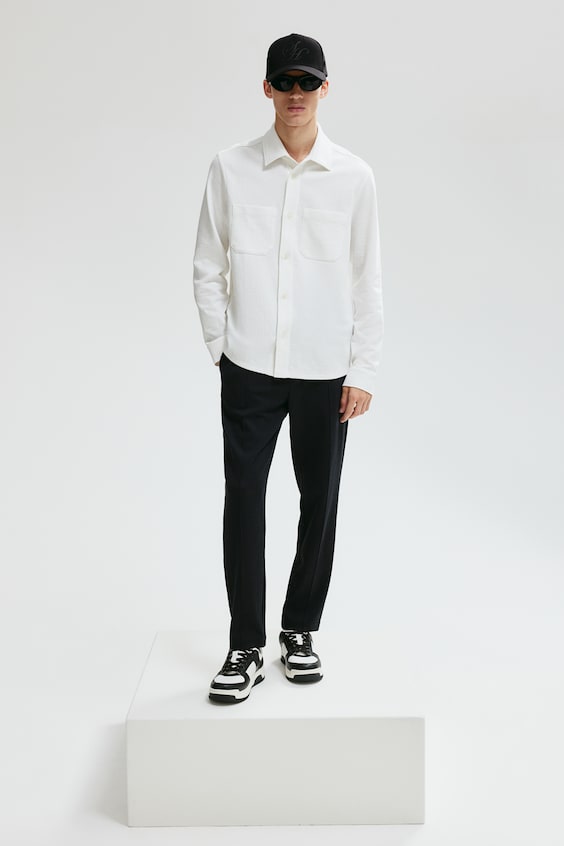 HM Overshirt mit Struktur in Regular Fit Outlet