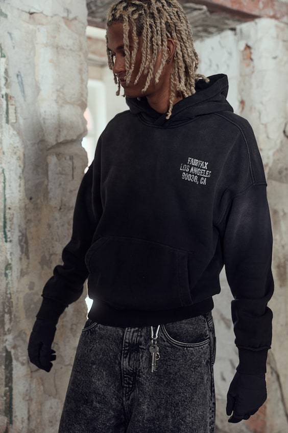HM Bedruckter Hoodie in Oversized Fit im Angebot