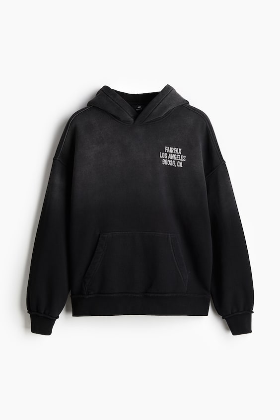 HM Bedruckter Hoodie in Oversized Fit im Angebot