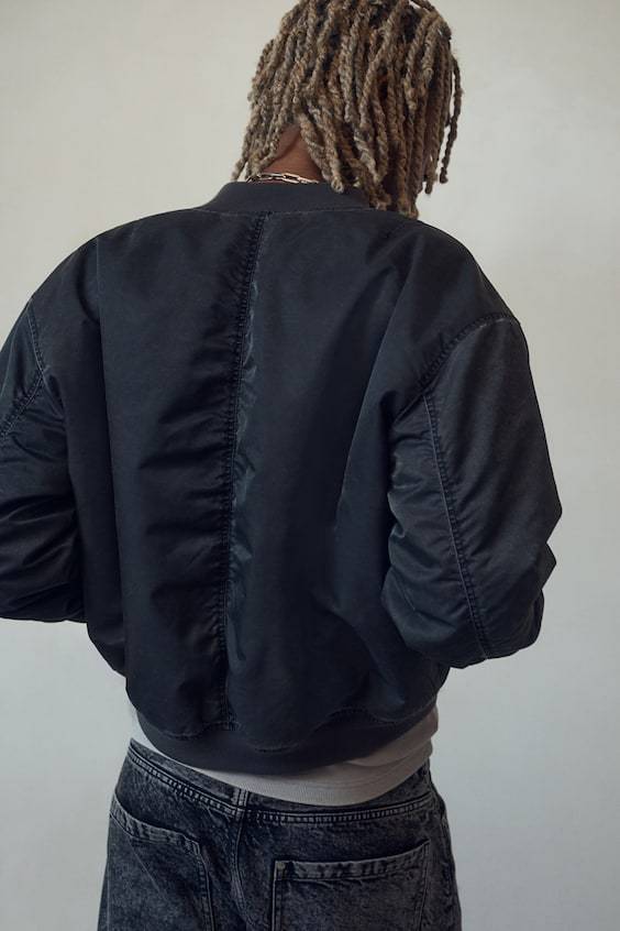 HM Oversized Pilotenjacke im Washed-Look Schlussverkauf