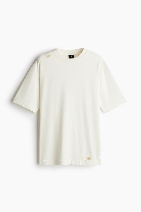 HM Oversized T-Shirt im Worn-Look Günstiger Verkauf