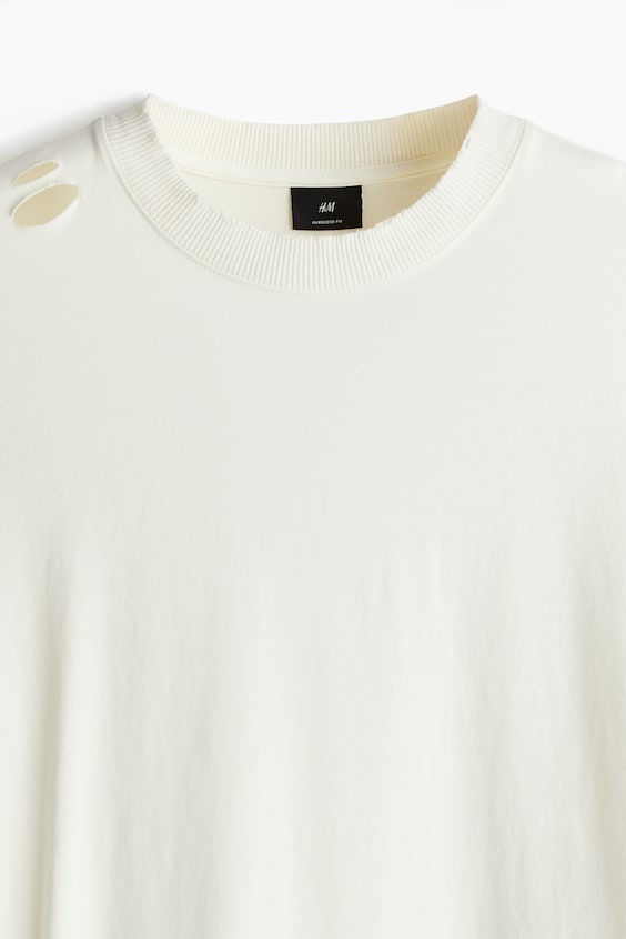 HM Oversized T-Shirt im Worn-Look Günstiger Verkauf