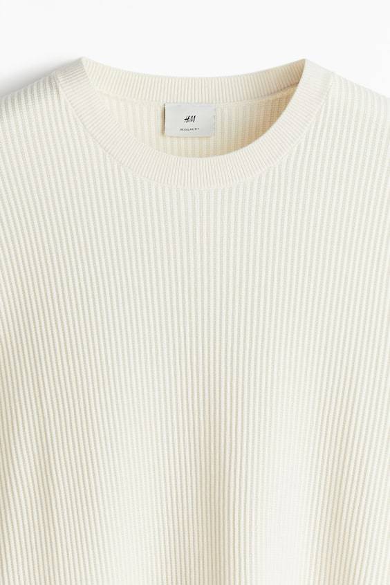 HM T-Shirt in Rippstrick Regular Fit Fabrik Onlineshop