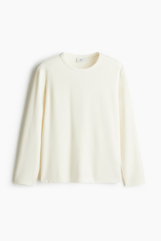 HM Langarmshirt mit Waffelstruktur in Regular Fit Versandkostenfrei