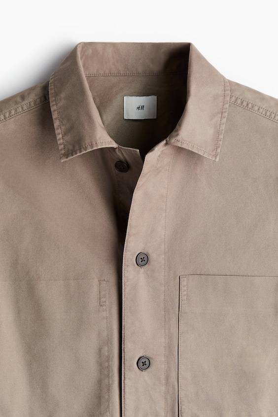 HM Overshirt aus Twill in Regular Fit Großer Ausverkauf