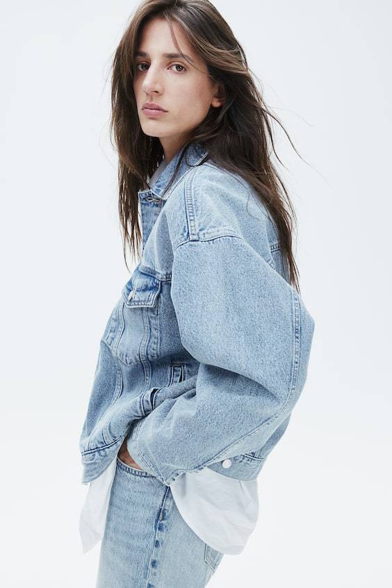 HM Oversized denim jacket Exklusive Angebote