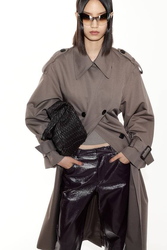 HM Straight coated trousers Kauf eins, bekomm eins gratis