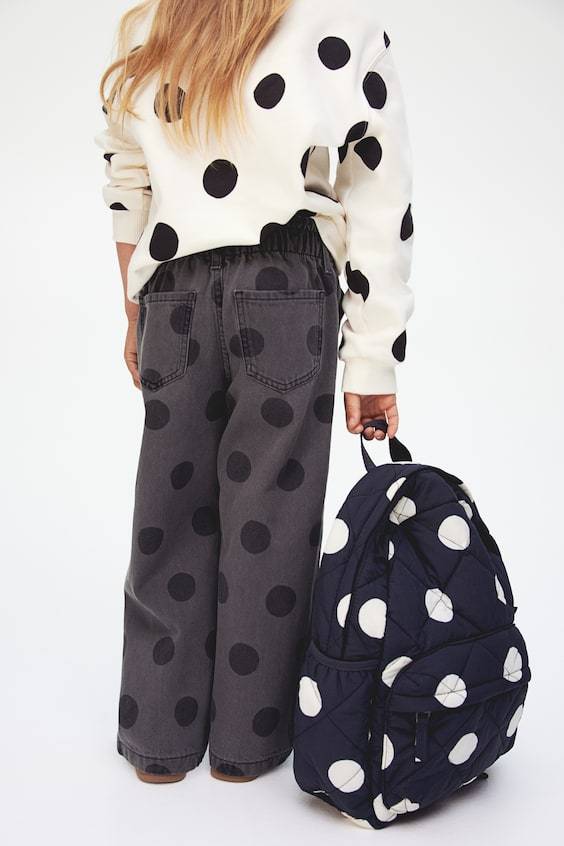 HM Patterned Wide Leg Jeans Großer Ausverkauf