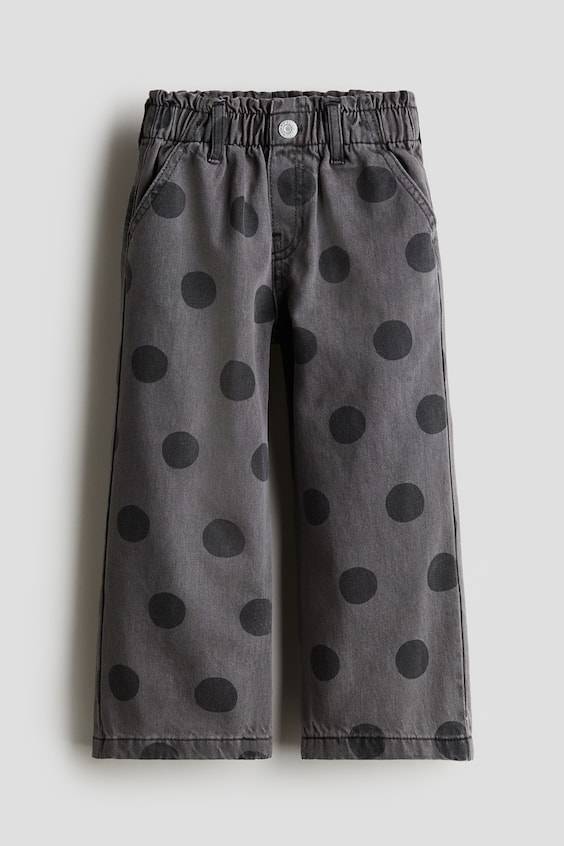 HM Patterned Wide Leg Jeans Großer Ausverkauf