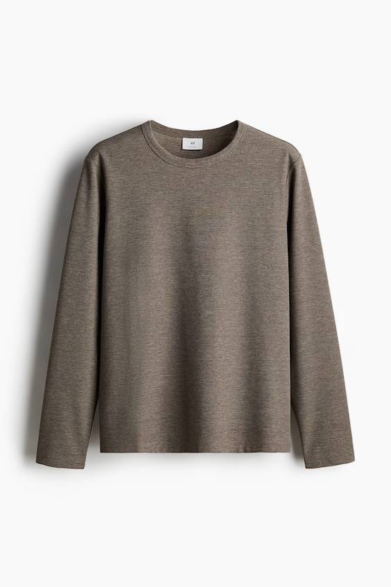 HM Langarmshirt mit Waffelstruktur in Regular Fit Top Angebot