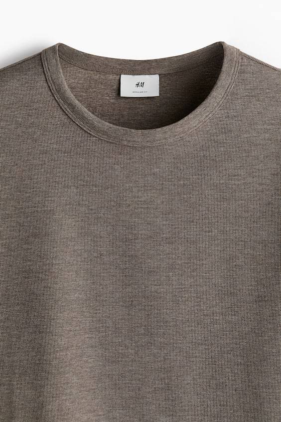 HM Langarmshirt mit Waffelstruktur in Regular Fit Top Angebot