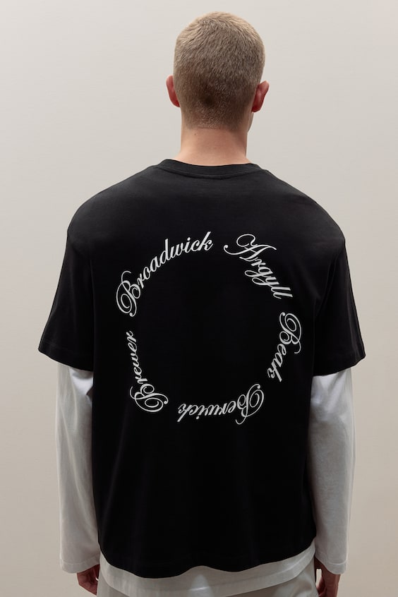 HM Bedrucktes T-Shirt in Loose Fit Super Sparpreis