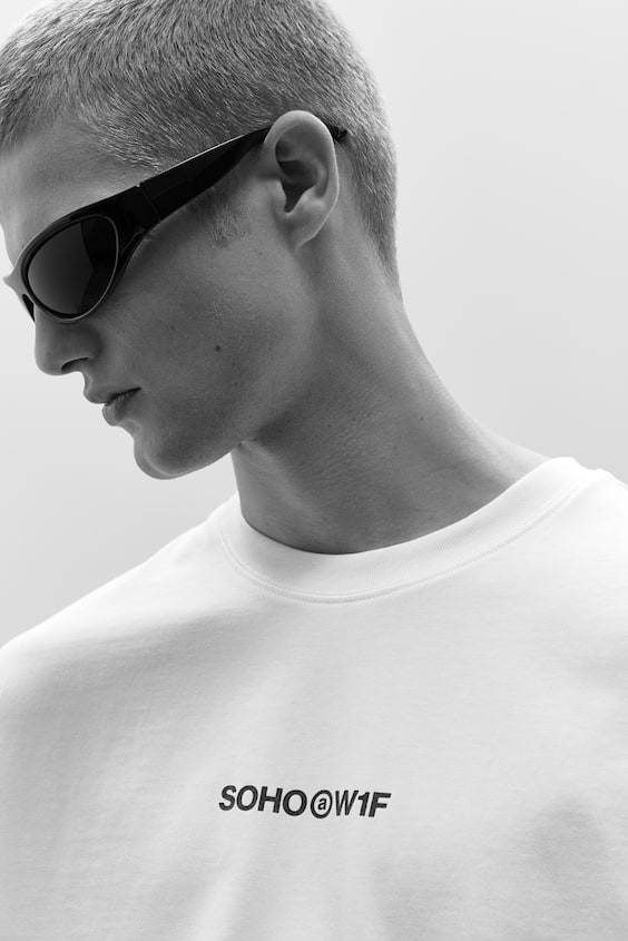 HM Bedrucktes T-Shirt in Loose Fit Letzte 3 Tage