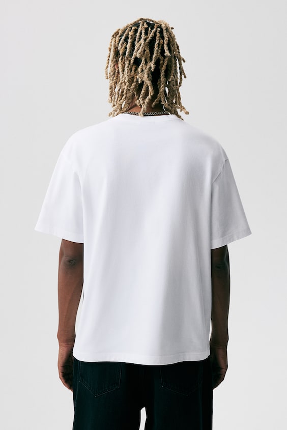 HM Bedrucktes T-Shirt in Loose Fit Neueste Stile