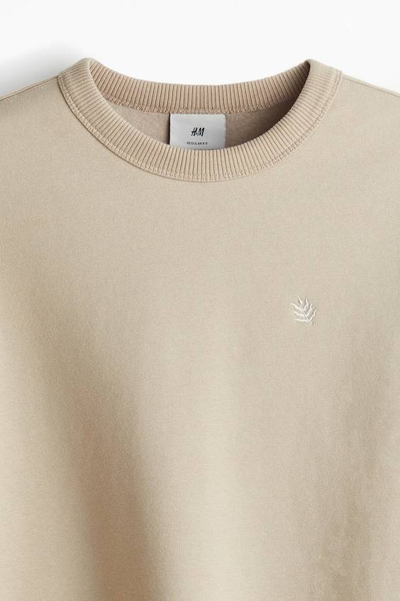 HM Sweatshirt mit Motivstickerei in Regular Fit Neueste Mode