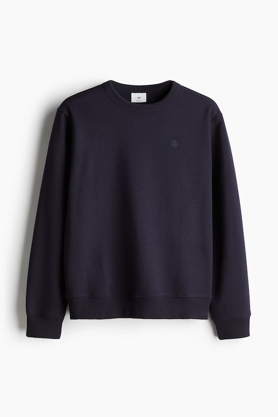 HM Sweatshirt mit Motivstickerei in Regular Fit Sonderangebote