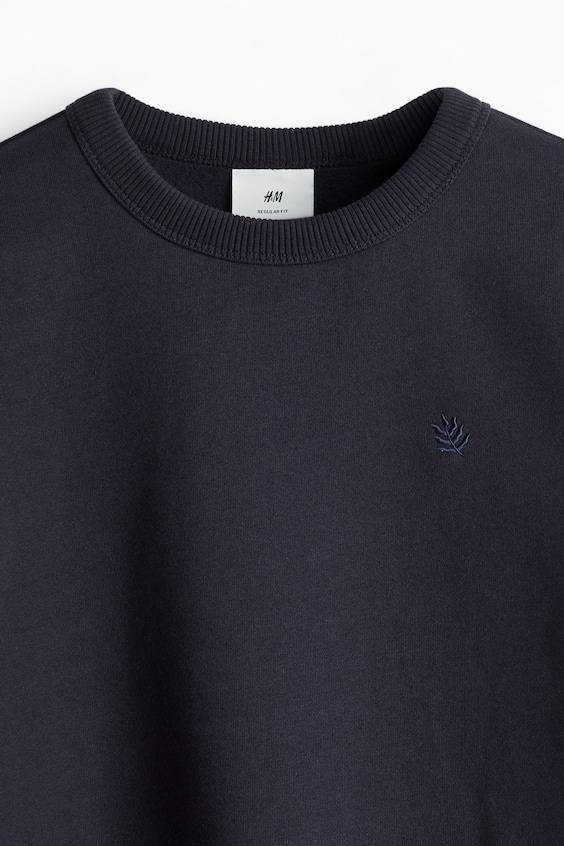 HM Sweatshirt mit Motivstickerei in Regular Fit Sonderangebote