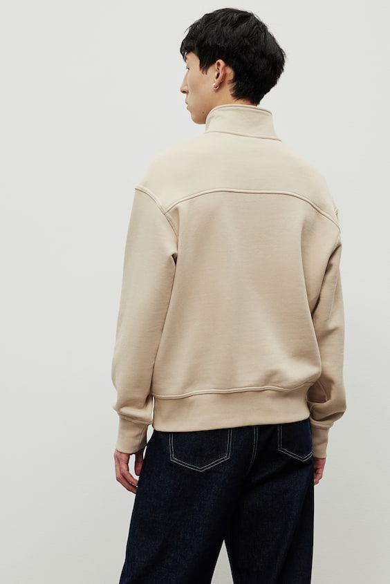HM Sweatshirt mit Zipper in Loose Fit Tiefpreis