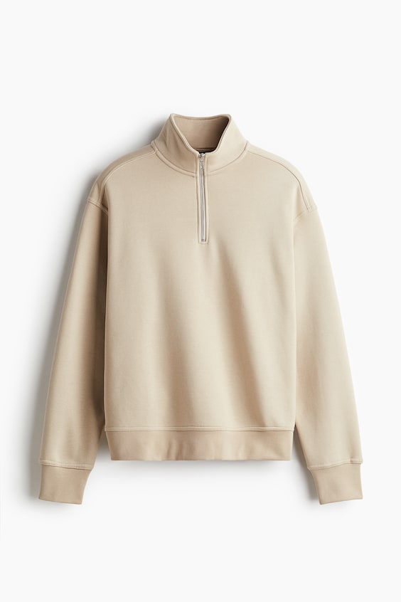 HM Sweatshirt mit Zipper in Loose Fit Tiefpreis