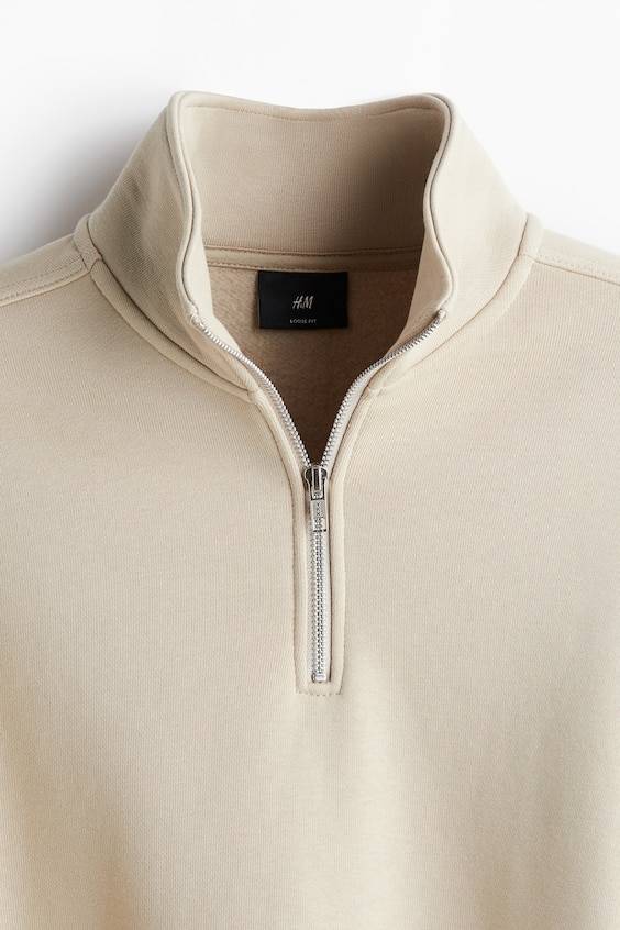 HM Sweatshirt mit Zipper in Loose Fit Tiefpreis
