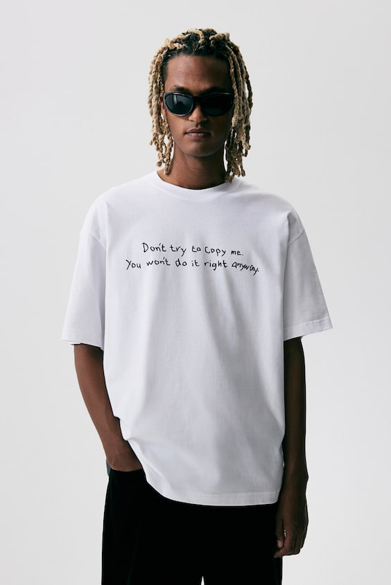 HM Bedrucktes T-Shirt in Loose Fit 50% Rabatt mit kostenlosem Versand