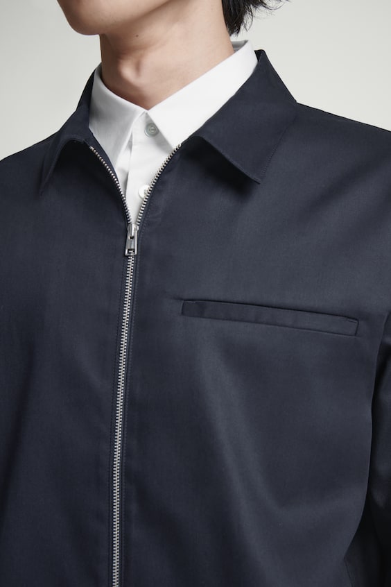HM HEMDJACKE AUS TWILL MIT REISSVERSCHLUSS Fabrikverkauf